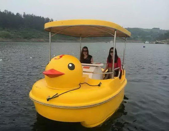 yellow duck  paddle boats
