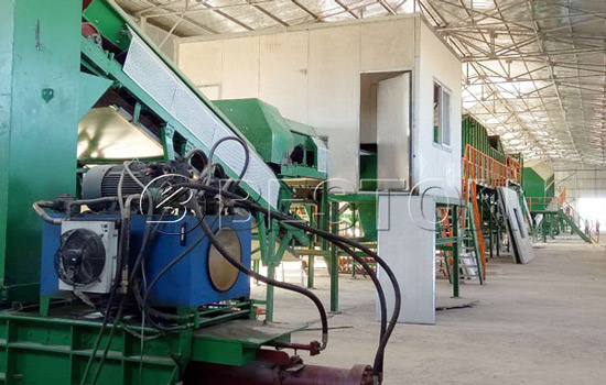 Trash sorting machine installation in Uzbekistan
