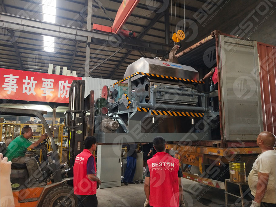 Paper Egg Carton Machine Shipped to Mozambique