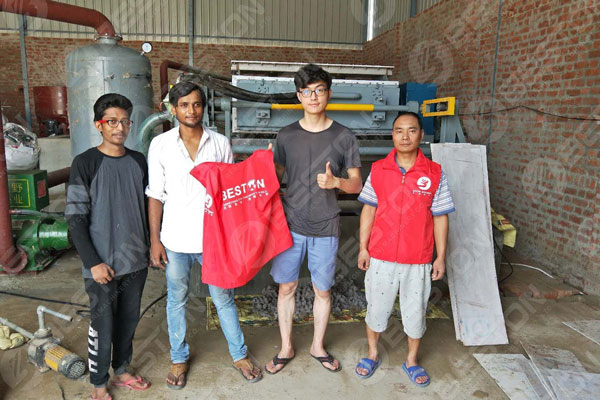 Egg Crate Making Machine Installed in India